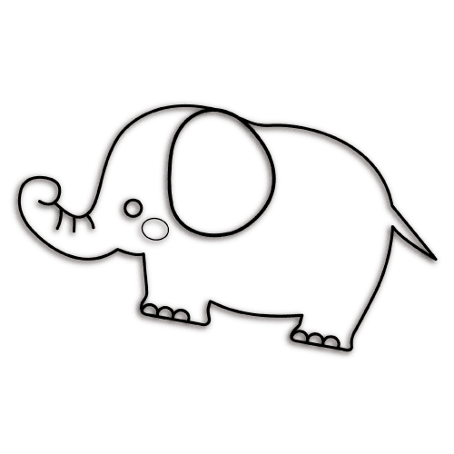塗り絵・動物・お面の形状についてパターン5