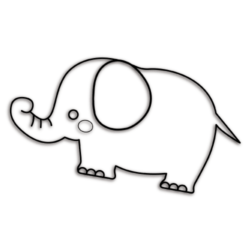 塗り絵・動物・お面の形状についてパターン5