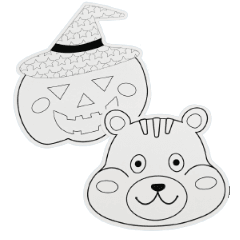 塗り絵・動物・お面のイメージ画像