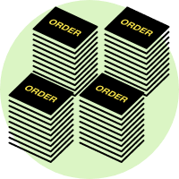 大ロットの印刷も対応!